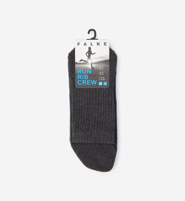 FALKE 「FALKE | 12574 RUN RIB CREW SOCKS MEN」|ソックス|DKGREY