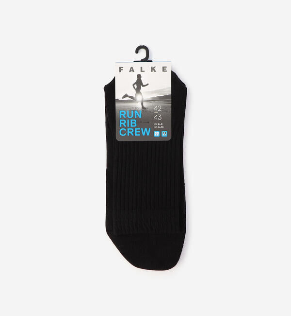 FALKE 「FALKE | 12574 RUN RIB CREW SOCKS MEN」|ソックス|BLACK