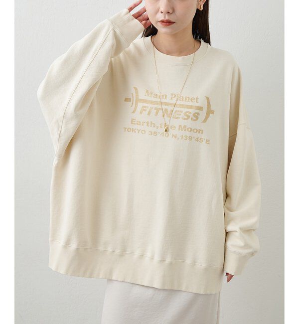 GEMINI「【GEMINI】フロントプリントオーバースウェット」|Tシャツ・カットソー|エクリュ