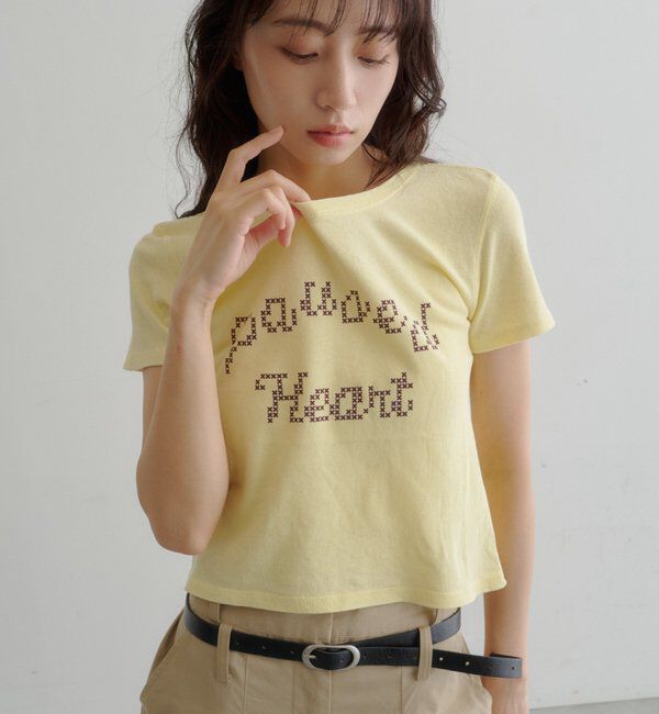  「【S.Mサイズ展開】ピクセルロゴTEE」|Tシャツ・カットソー|イエロー