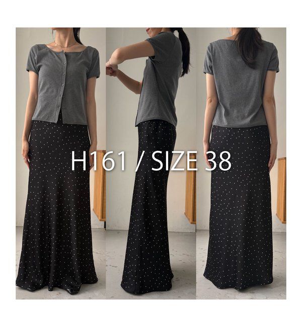  「【サイズ展開あり】バイアスドットスカート」|スカート|