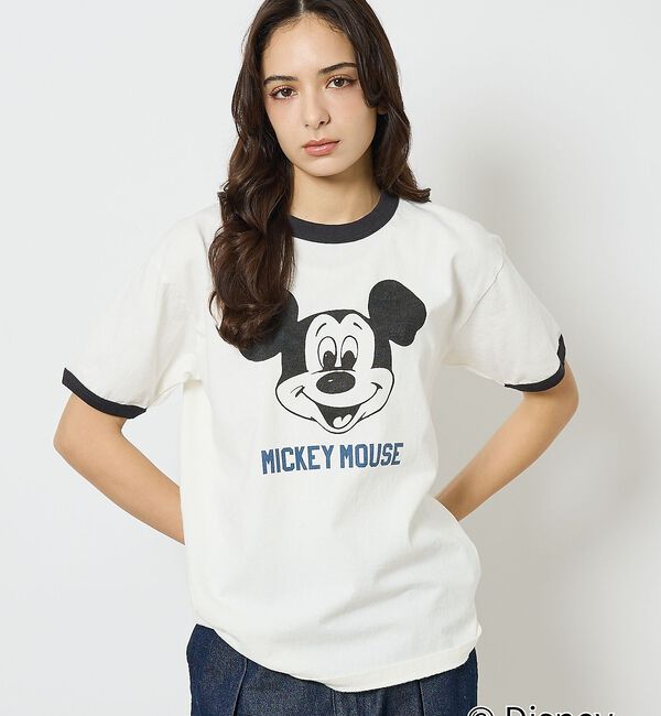 ABAHOUSE「【JOHNBULL/ジョンブル】MICKEY MOUSE RINGER T/ミッ」|Tシャツ・カットソー|