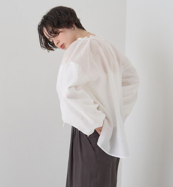 Rouge vif「【一部店舗限定】バルーンスリーブシアーブラウス」|シャツ・ブラウス|