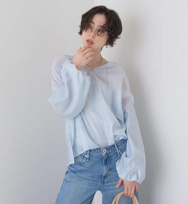 Rouge vif「【一部店舗限定】バルーンスリーブシアーブラウス」|シャツ・ブラウス|