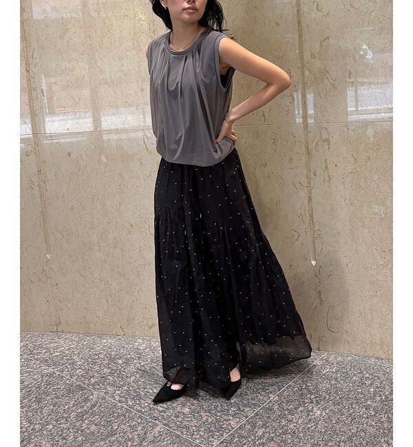 Rouge vif「【一部店舗限定】チュールレイヤードニットトップス」|ニット・セーター|