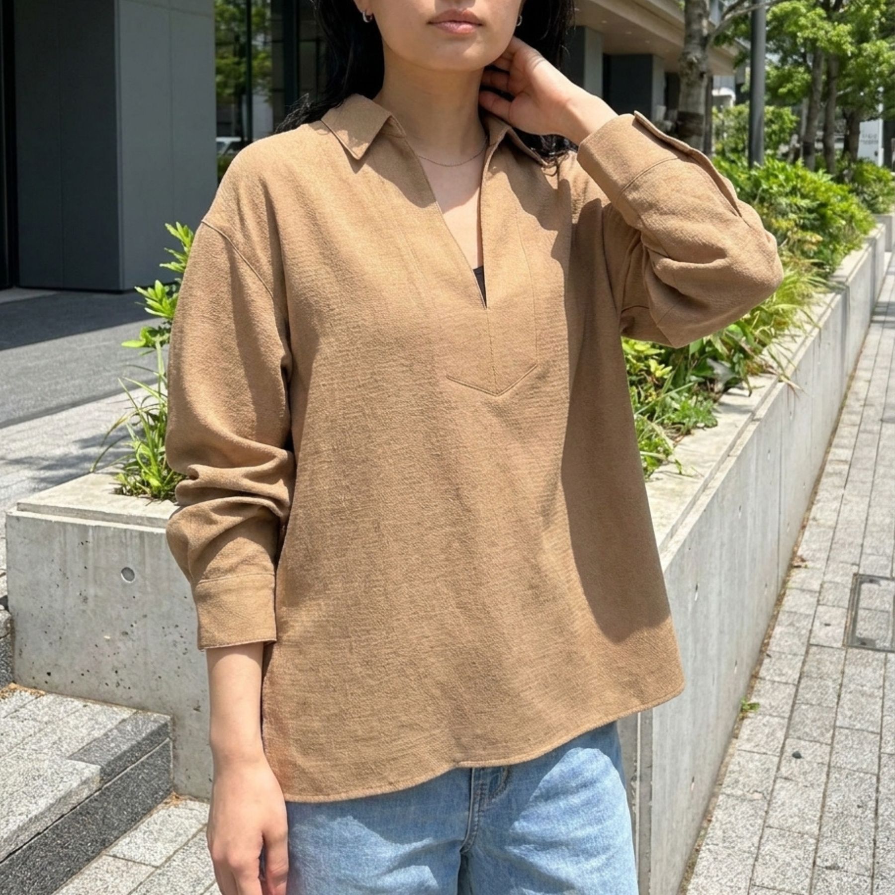 Rouge vif「ヴィンテージメッシュプルオーバー/シャツ/ブラウス」|シャツ・ブラウス|ベージュ