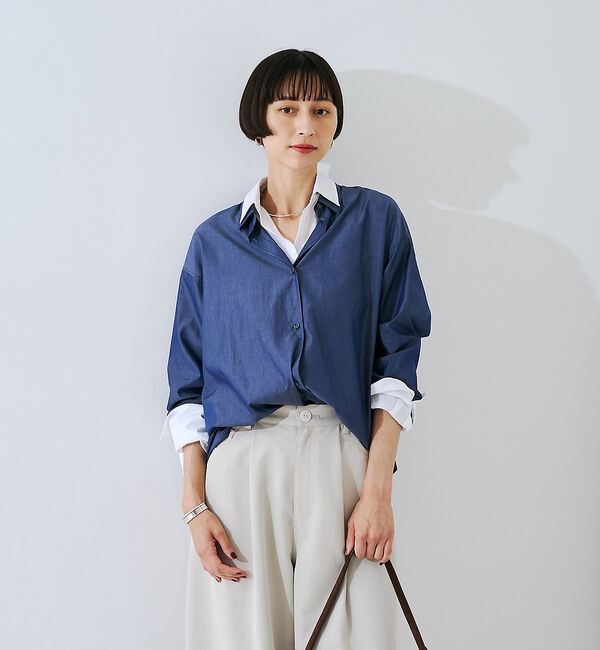 Rouge vif「コットンレイヤーデザインシャツ」|シャツ・ブラウス|