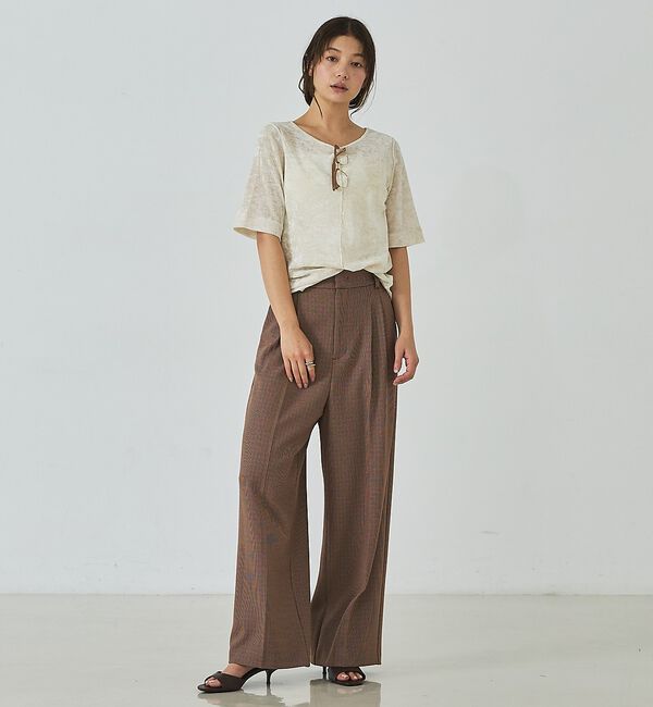abahouse mavie「シアーベロアTシャツ」|Tシャツ・カットソー|
