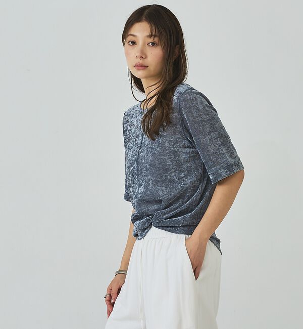 abahouse mavie「シアーベロアTシャツ」|Tシャツ・カットソー|
