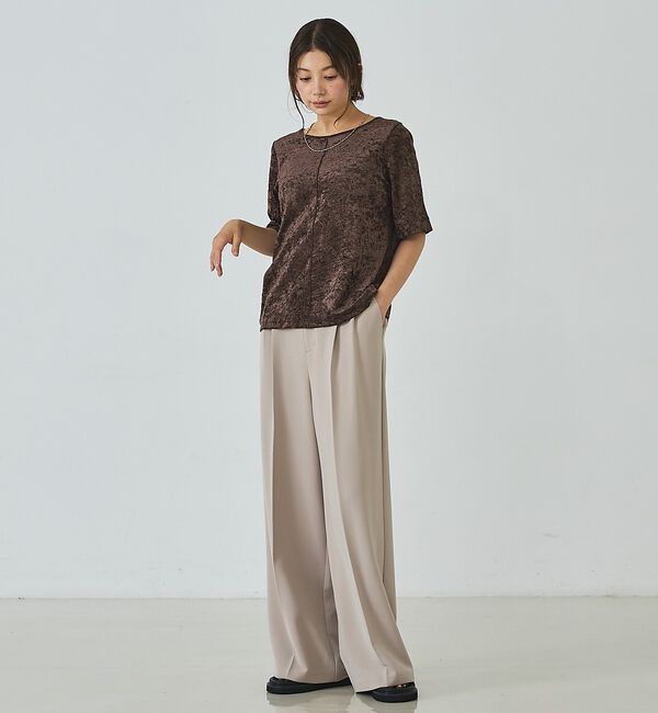abahouse mavie「シアーベロアTシャツ」|Tシャツ・カットソー|