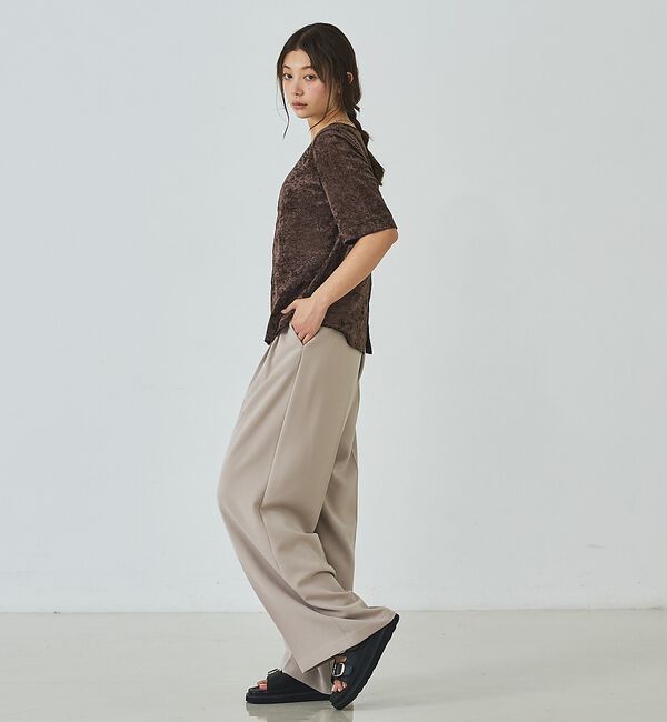 abahouse mavie「シアーベロアTシャツ」|Tシャツ・カットソー|