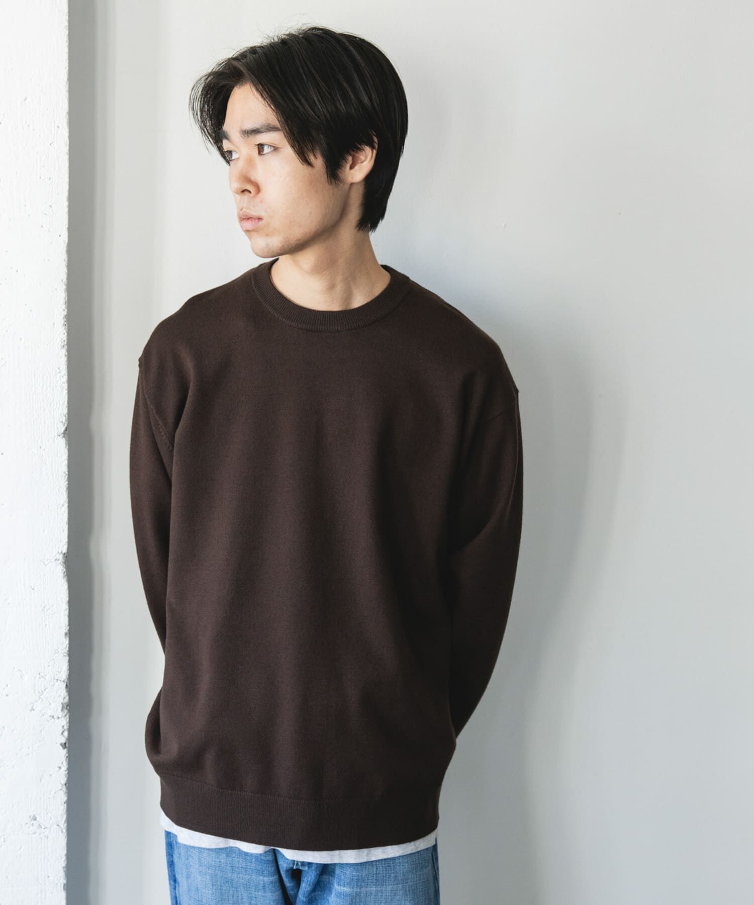 URBAN RESEARCH DOORS「『仁村紗和さん着用』『UR TECH 200日ニット』クルーネック」|ニット・セーター|