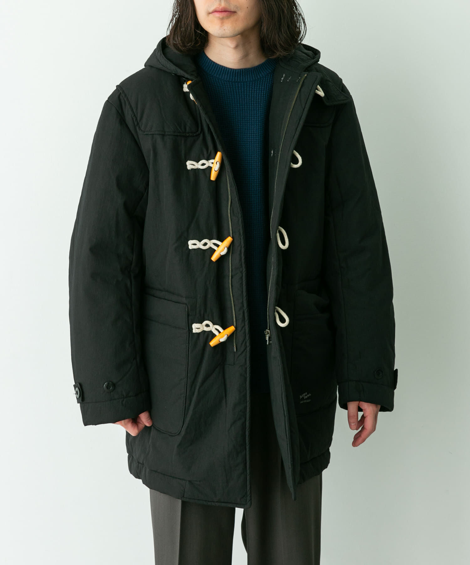 Sonny Label 「ARMY TWILL　Cotton Nylon Duffel Coat」|ダウン|ブラック