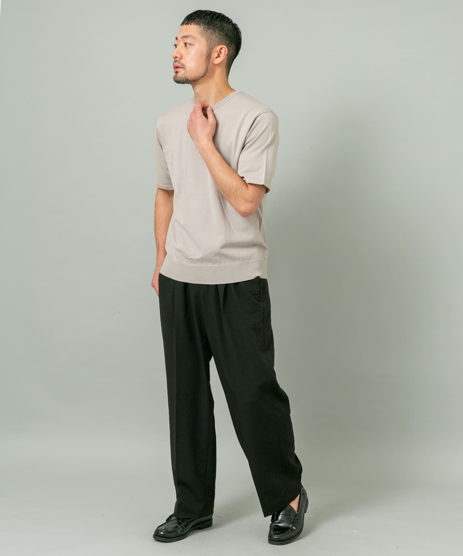 URBAN RESEARCH ROSSO「『WEB限定』シルク混クルーネックサマーニット」|ニット・セーター|
