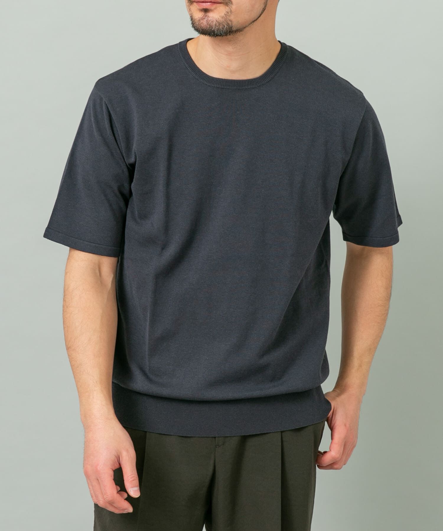 URBAN RESEARCH ROSSO「『WEB限定』シルク混クルーネックサマーニット」|ニット・セーター|