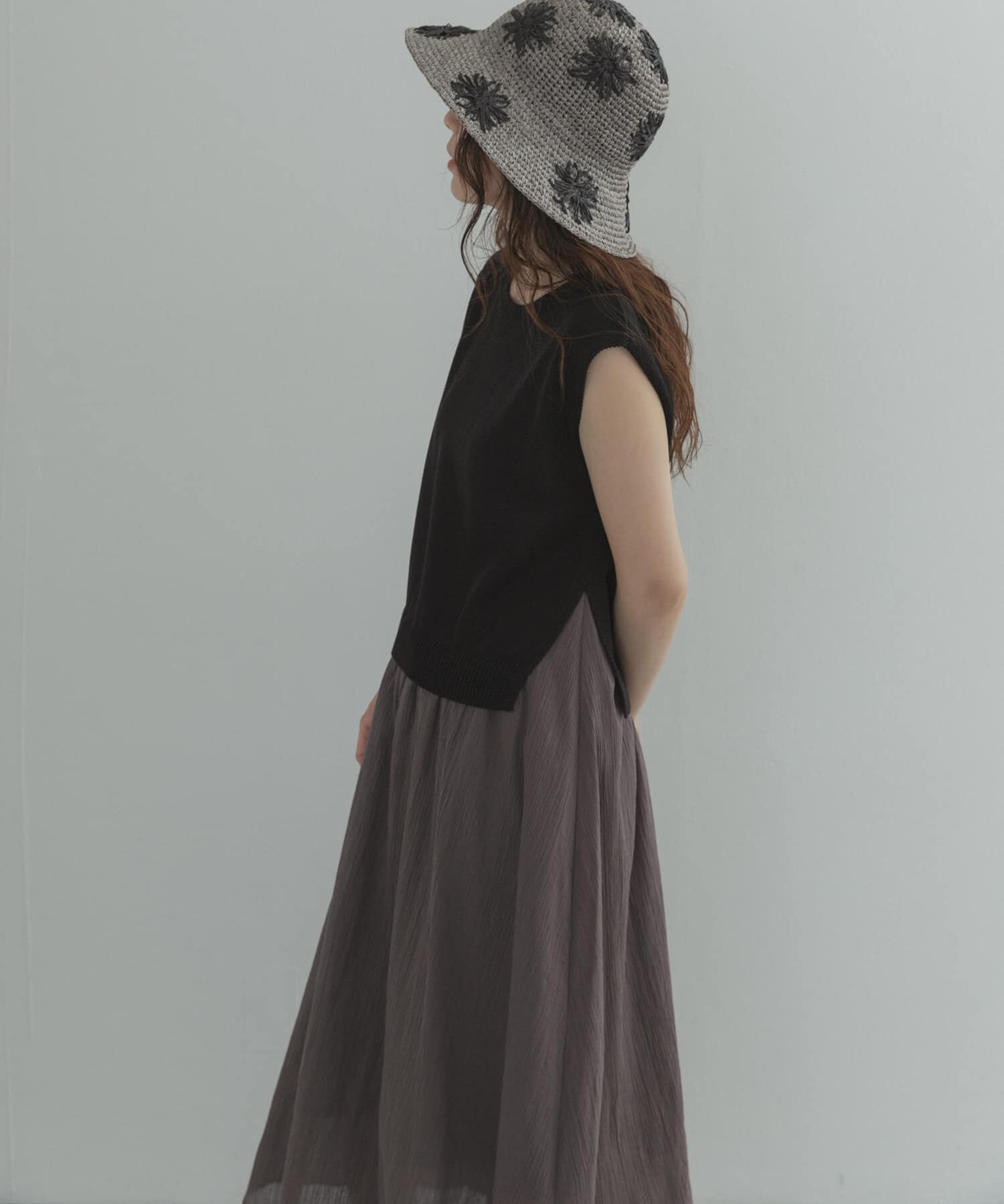 URBAN RESEARCH DOORS「『WEB限定』バイカラーニットドッキングワンピース」|ワンピース|