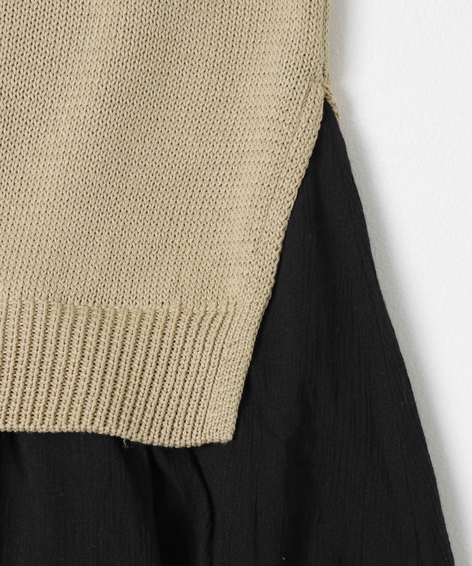 URBAN RESEARCH DOORS「『WEB限定』バイカラーニットドッキングワンピース」|ワンピース|