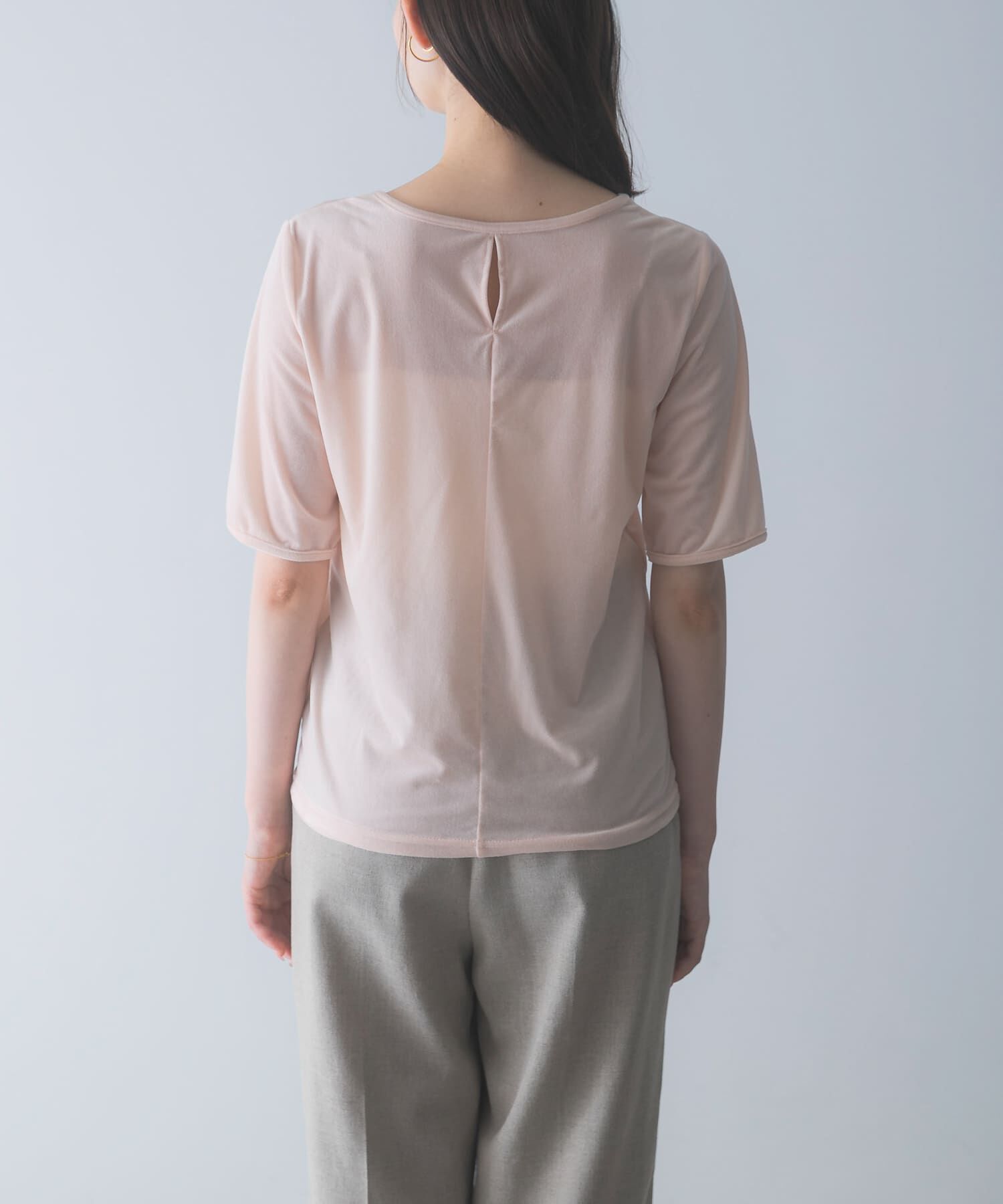 URBAN RESEARCH ROSSO「バックスリットシアーベロアカットソー」|Tシャツ・カットソー|