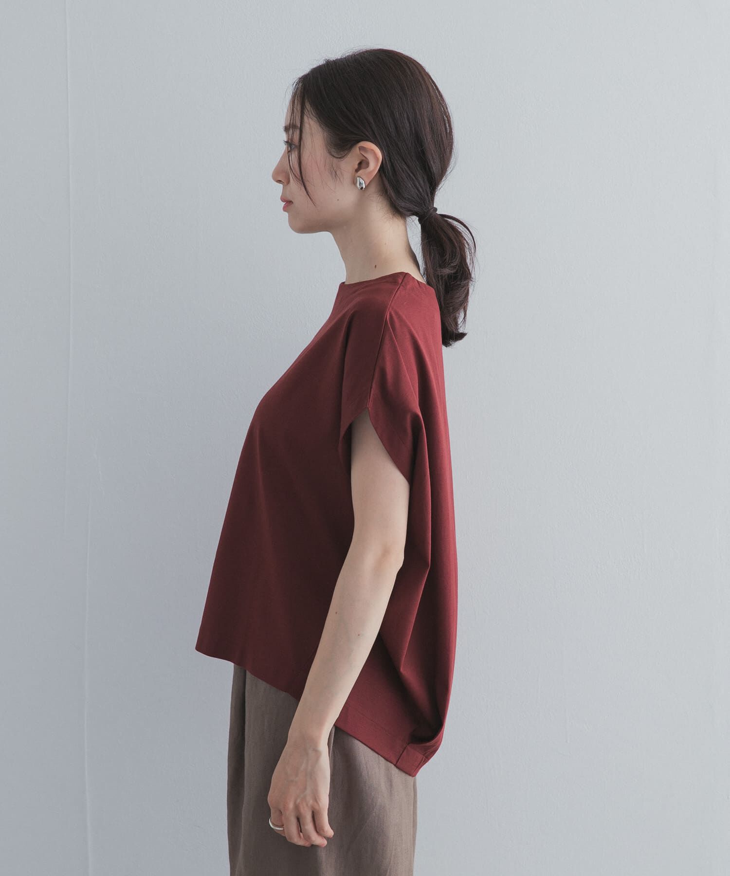 URBAN RESEARCH DOORS「『UR TECH』サマシェアバックタックコクーンプルオーバー」|Tシャツ・カットソー|