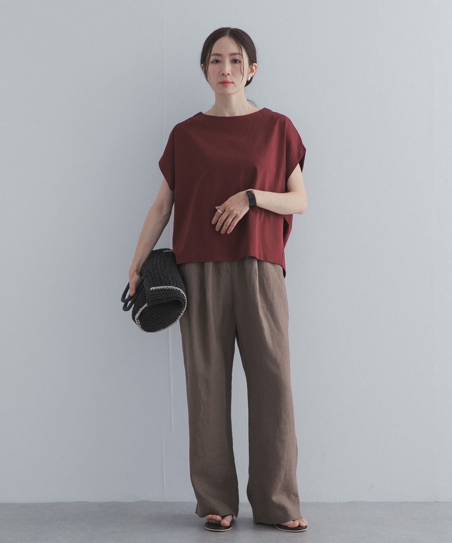 URBAN RESEARCH DOORS「『UR TECH』サマシェアバックタックコクーンプルオーバー」|Tシャツ・カットソー|