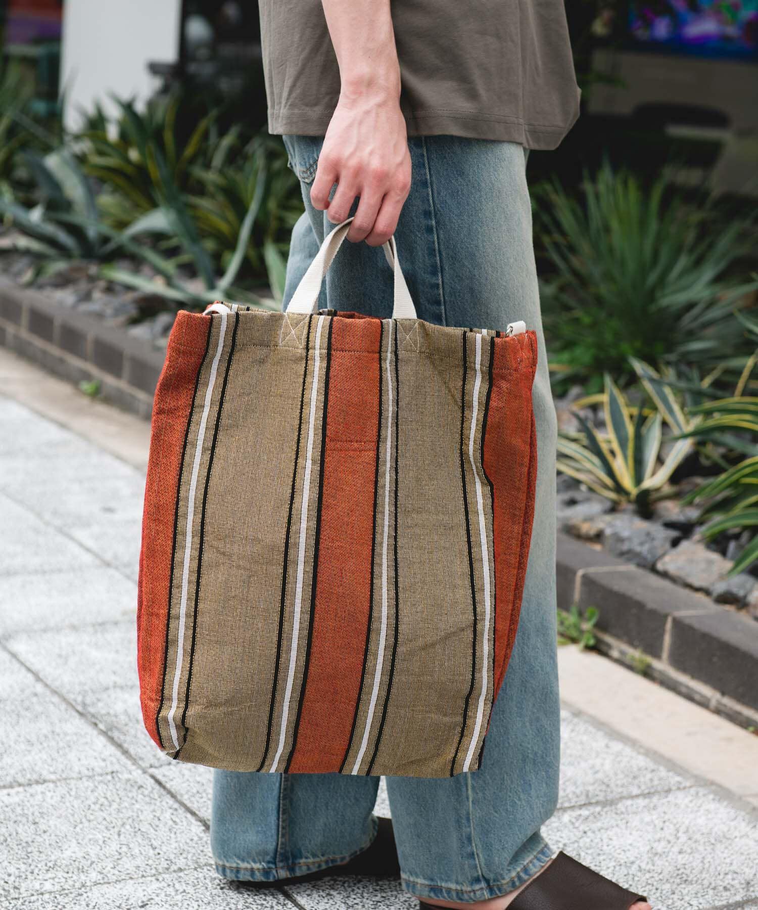 URBAN RESEARCH DOORS「2WAYストライプトートバッグ」|トートバッグ|