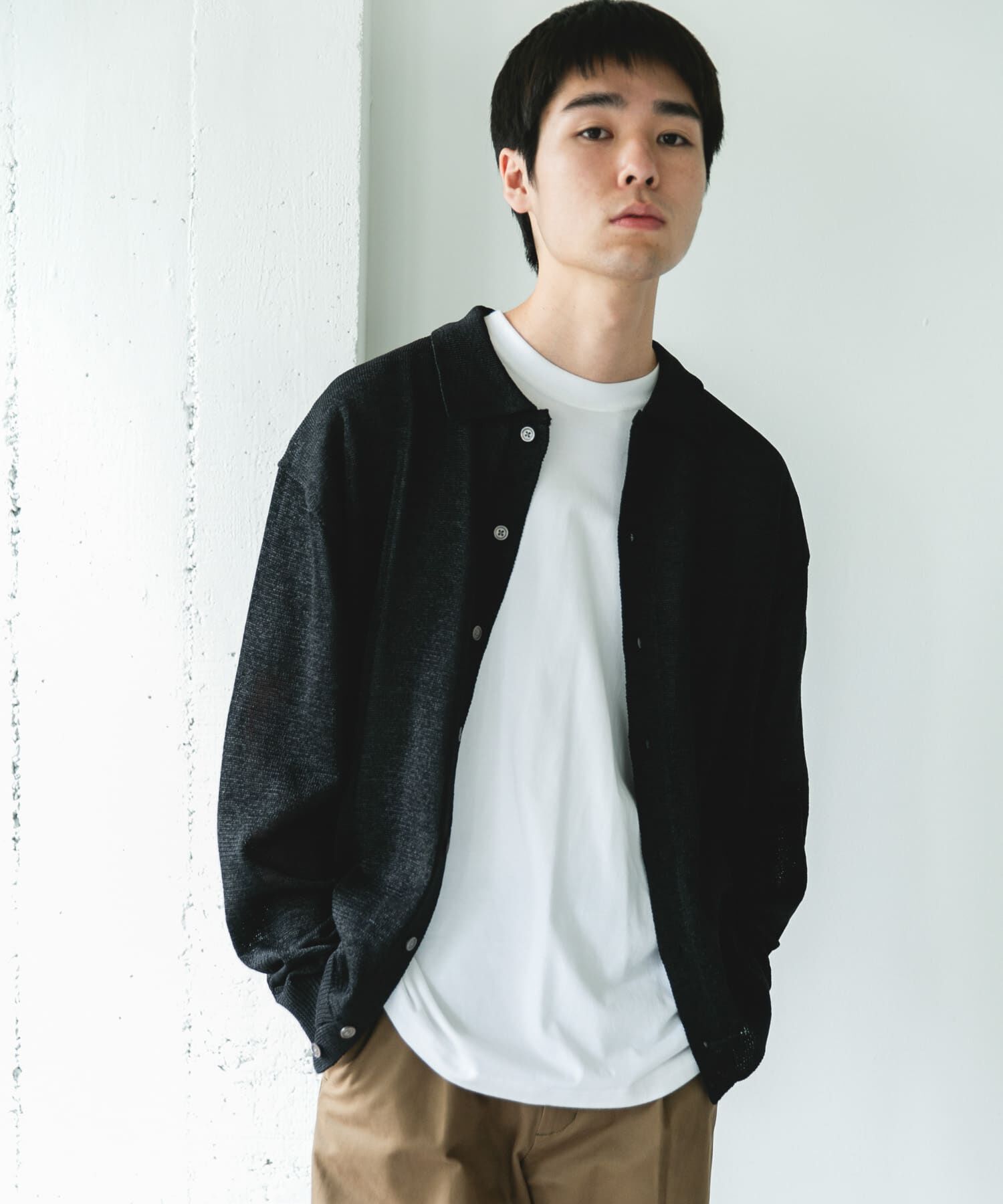 URBAN RESEARCH DOORS「『洗濯可/UVカット』『URTECH』Aircare ロングスリーブシャツカーディガン」|カーディガン|
