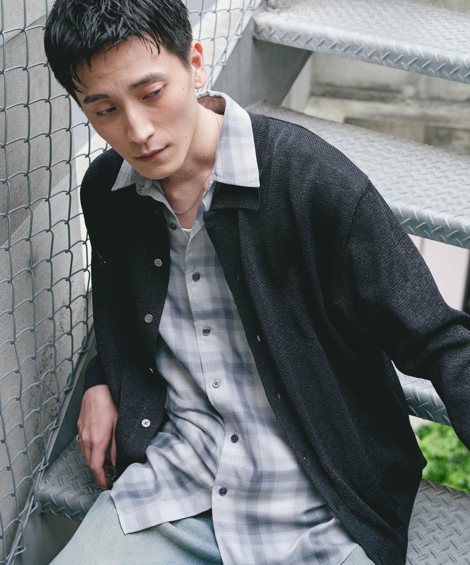 URBAN RESEARCH DOORS「『洗濯可/UVカット』『URTECH』Aircare ロングスリーブシャツカーディガン」|カーディガン|