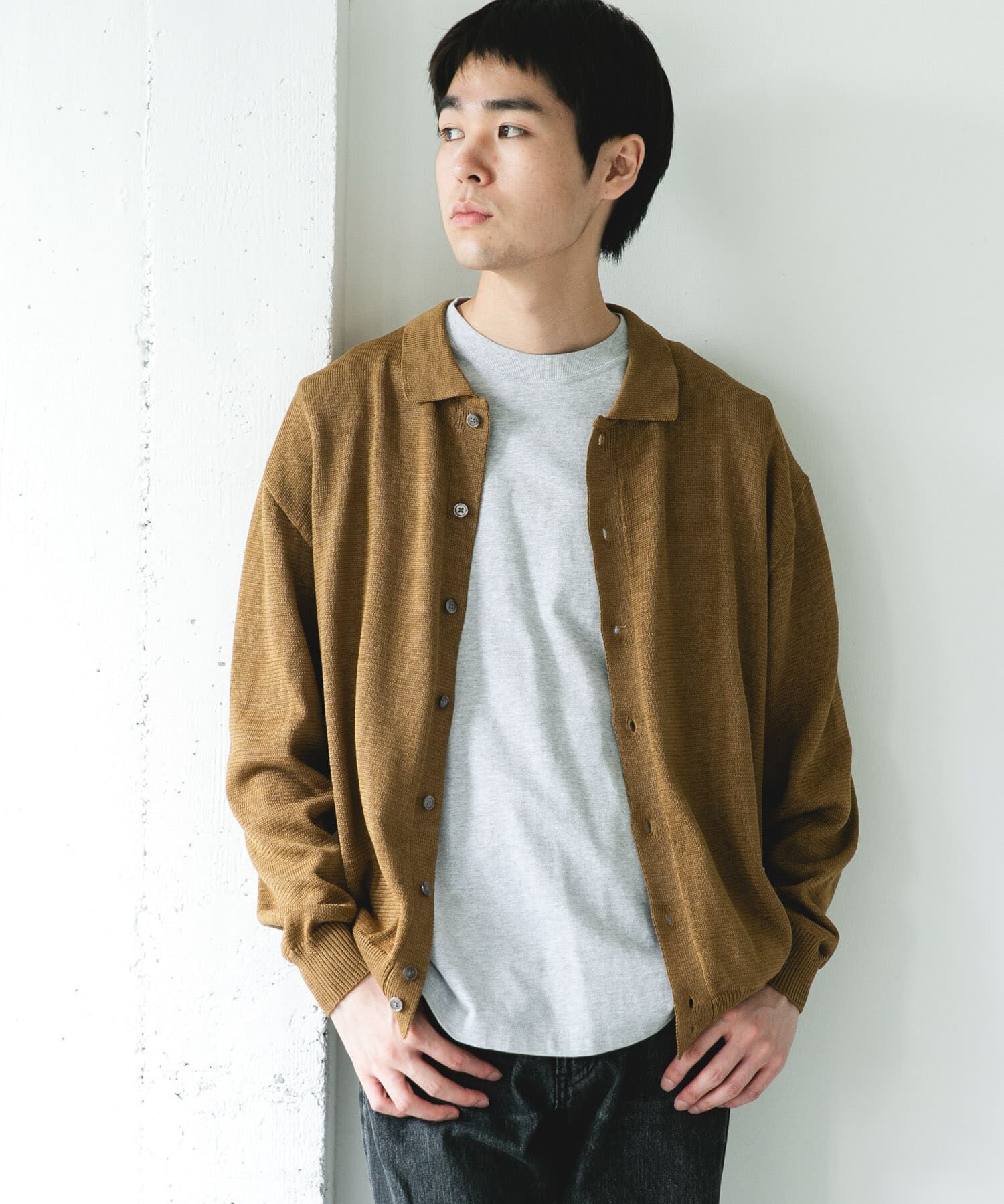 URBAN RESEARCH DOORS「『洗濯可/UVカット』『URTECH』Aircare ロングスリーブシャツカーディガン」|カーディガン|