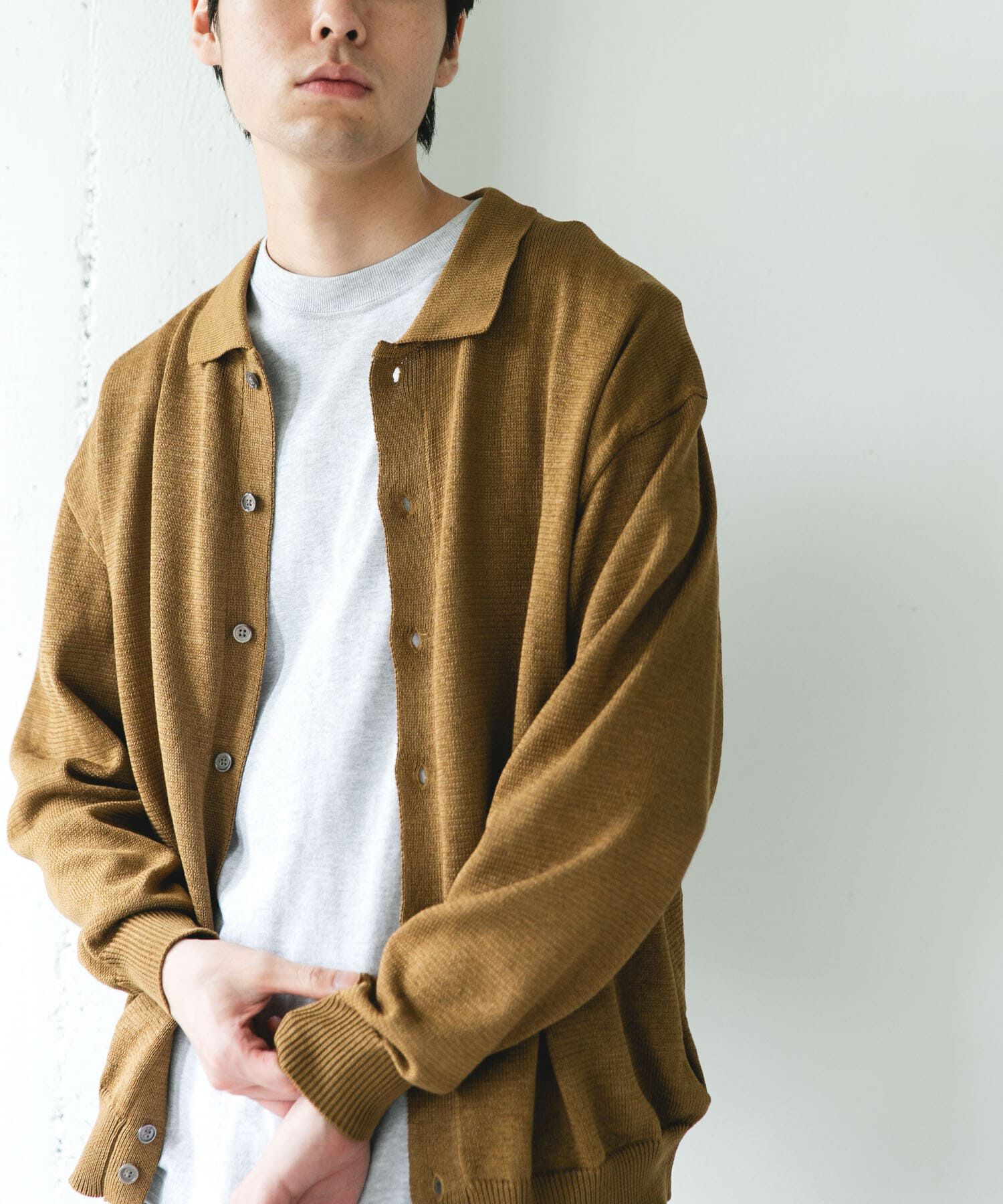 URBAN RESEARCH DOORS「『洗濯可/UVカット』『URTECH』Aircare ロングスリーブシャツカーディガン」|カーディガン|