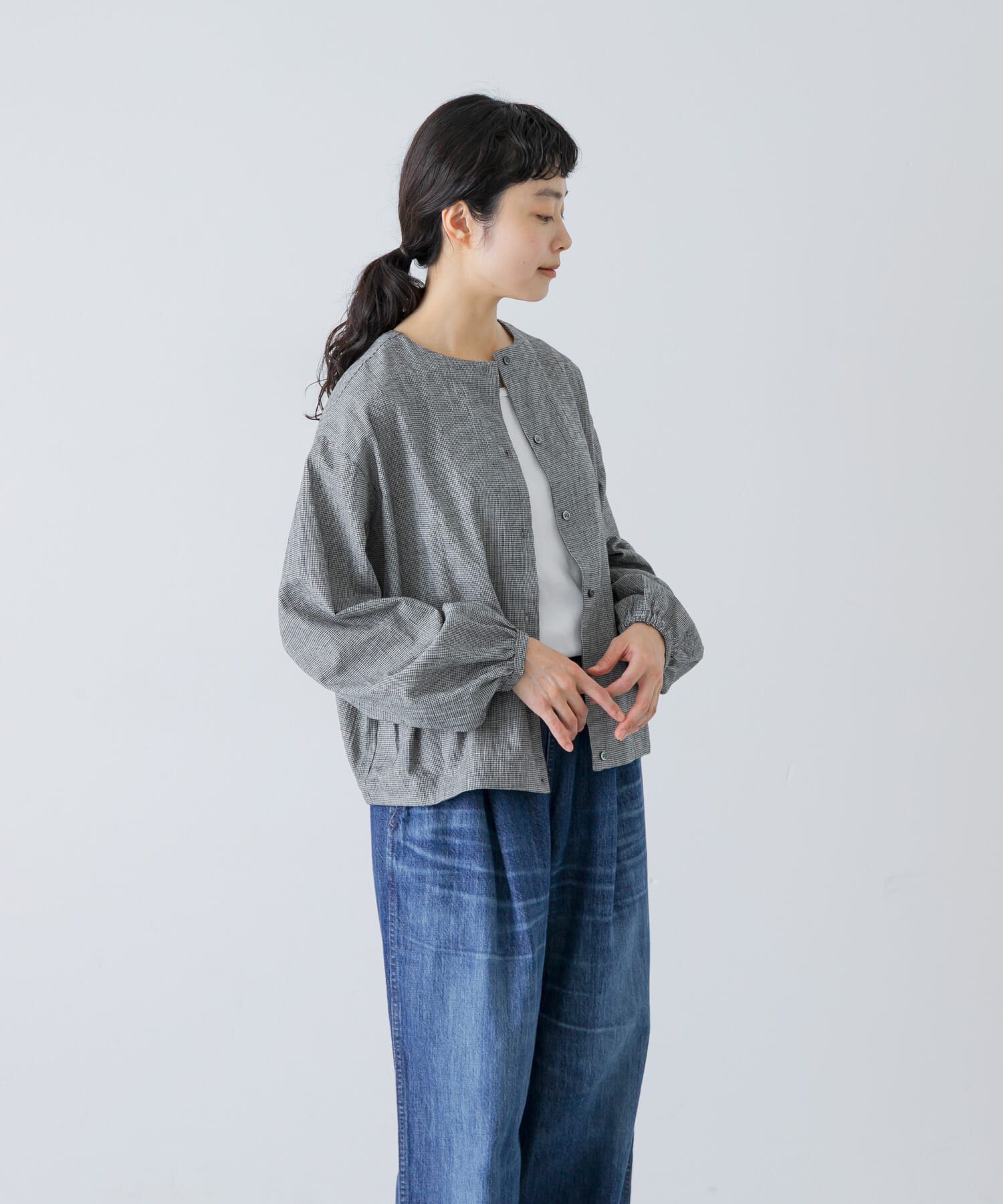 かぐれ「ギャザースリーブ2WAYカーディガン」|カーディガン|