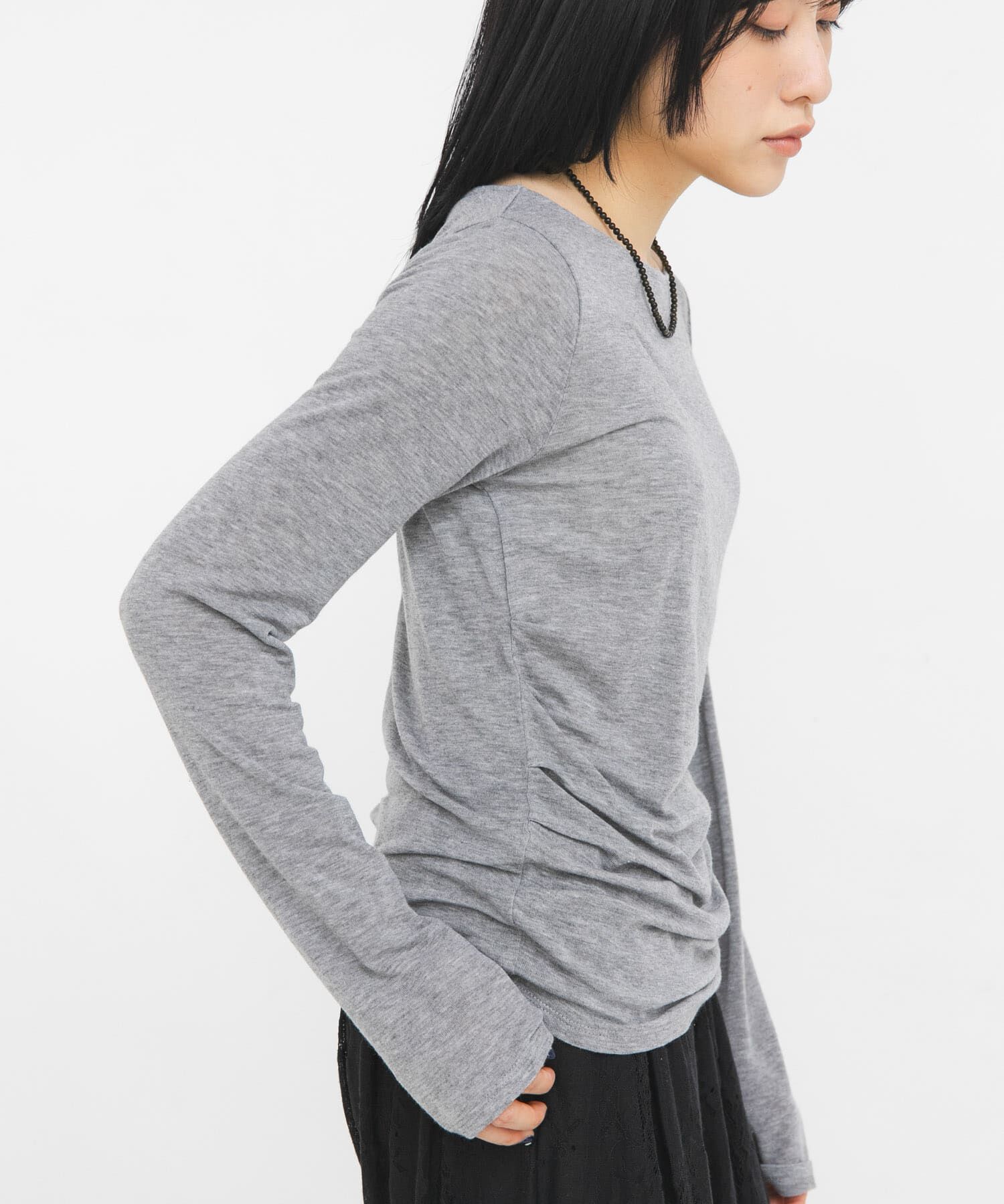 「タックドレープロンTEE」|Tシャツ・カットソー|
