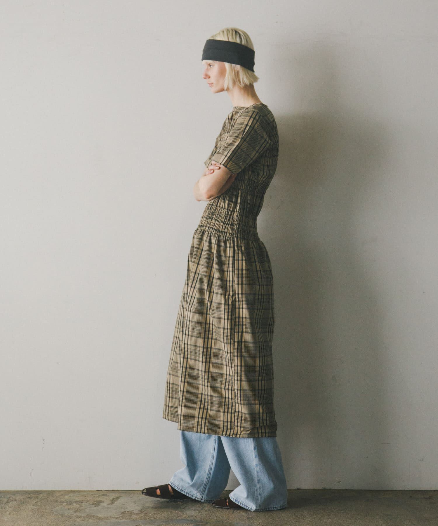 SENSE OF PLACE by URBAN RESEARCH「チェックシャーリングワンピース」|ワンピース|