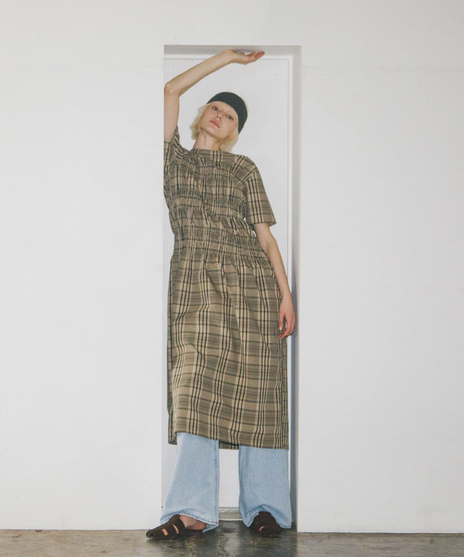 SENSE OF PLACE by URBAN RESEARCH「チェックシャーリングワンピース」|ワンピース|