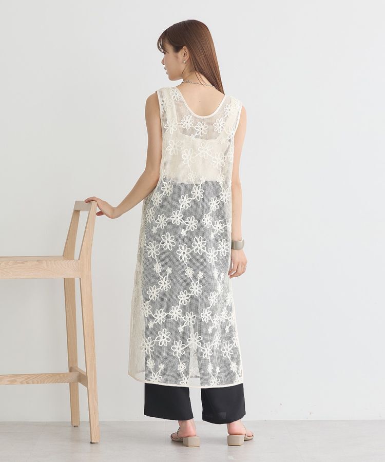earth music&ecology「コード刺繍ベスト」|ワンピース|