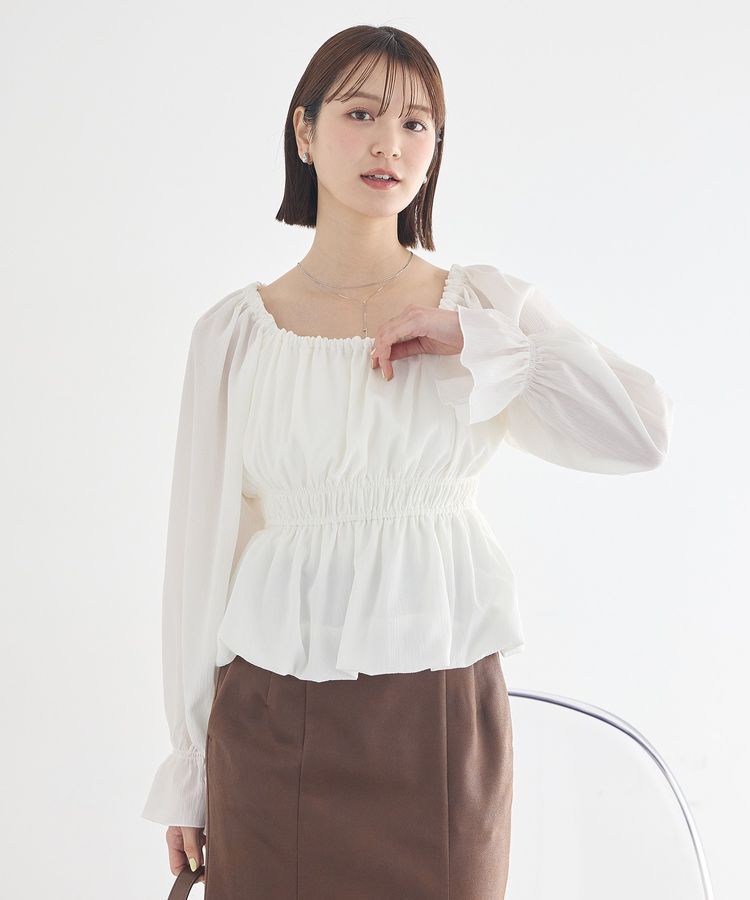 earth music&ecology「バルーンヘムブラウス」|シャツ・ブラウス|