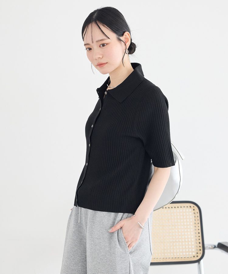 earth music&ecology「【WEB限定】リブニットカーディガン」|カーディガン|