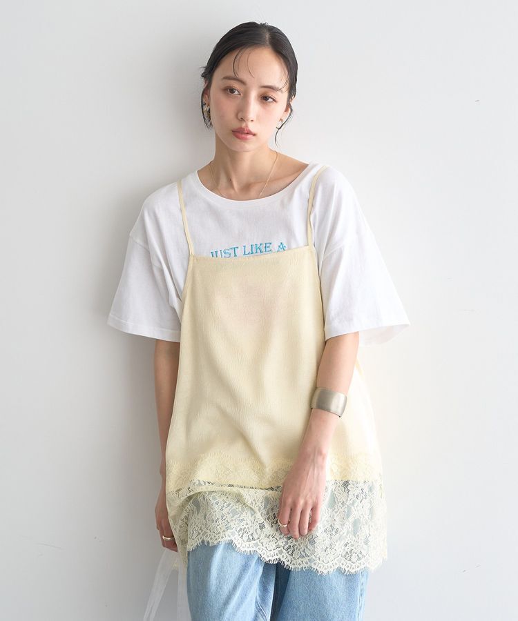 earth music&ecology「【一部WEB限定】レーストリムキャミソール」|キャミソール|