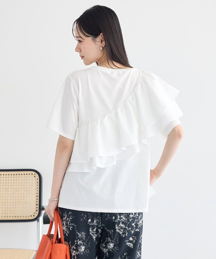 earth music&ecology「【接触冷感】フリルプルオーバー」|Tシャツ・カットソー|
