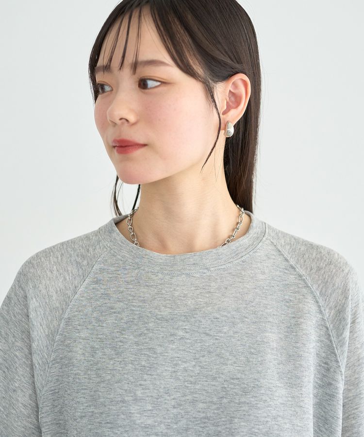 earth music&ecology「【接触冷感・吸水速乾】シアーダンボールプルオーバー」|Tシャツ・カットソー|