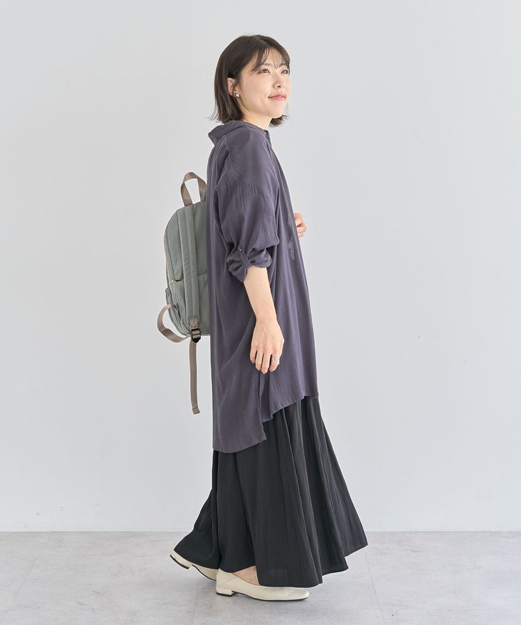 Green Parks「ターンバック長袖レーヨンチュニック」|チュニック|