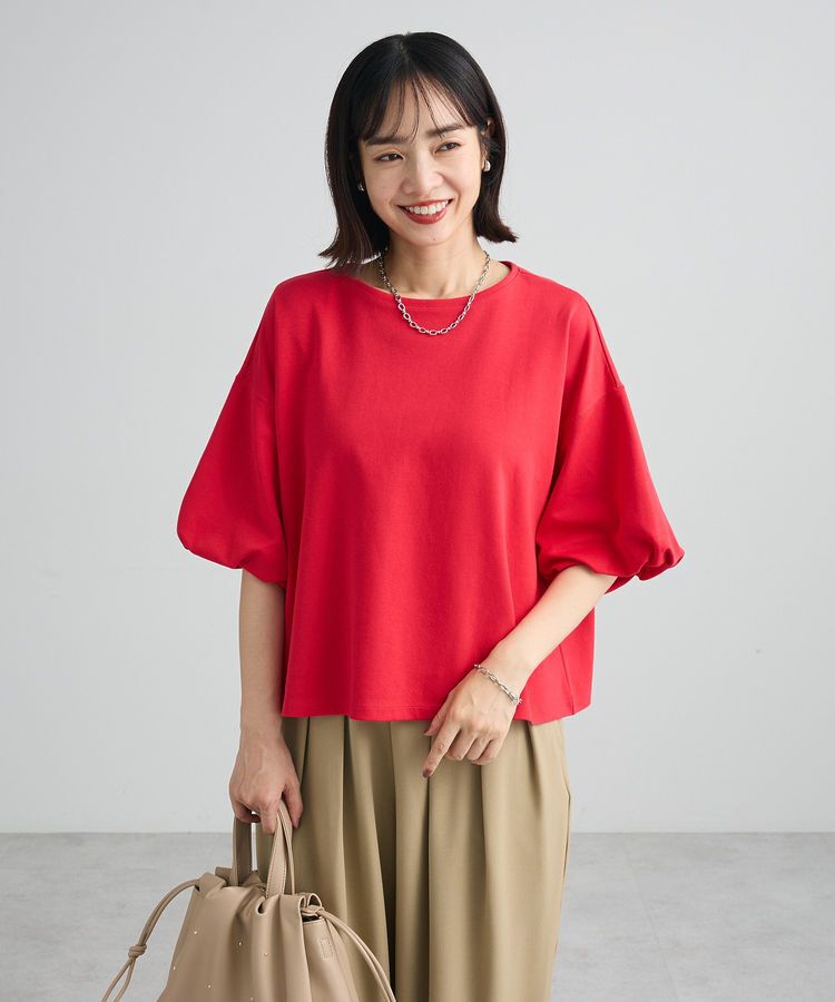 Green Parks「バルーン袖カットプルオーバー」|Tシャツ・カットソー|Red