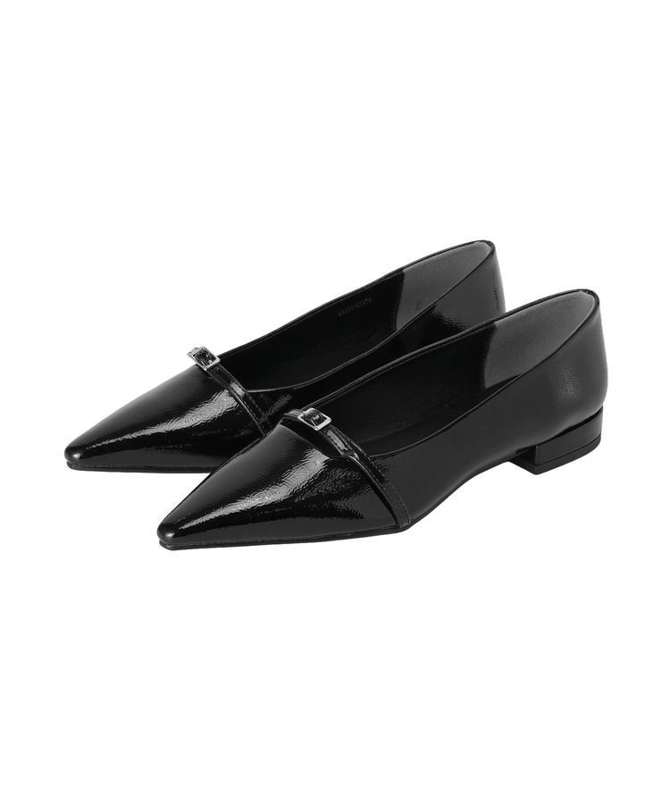 Green Parks「ベルトポインテッドトゥパンプス」|パンプス|Black