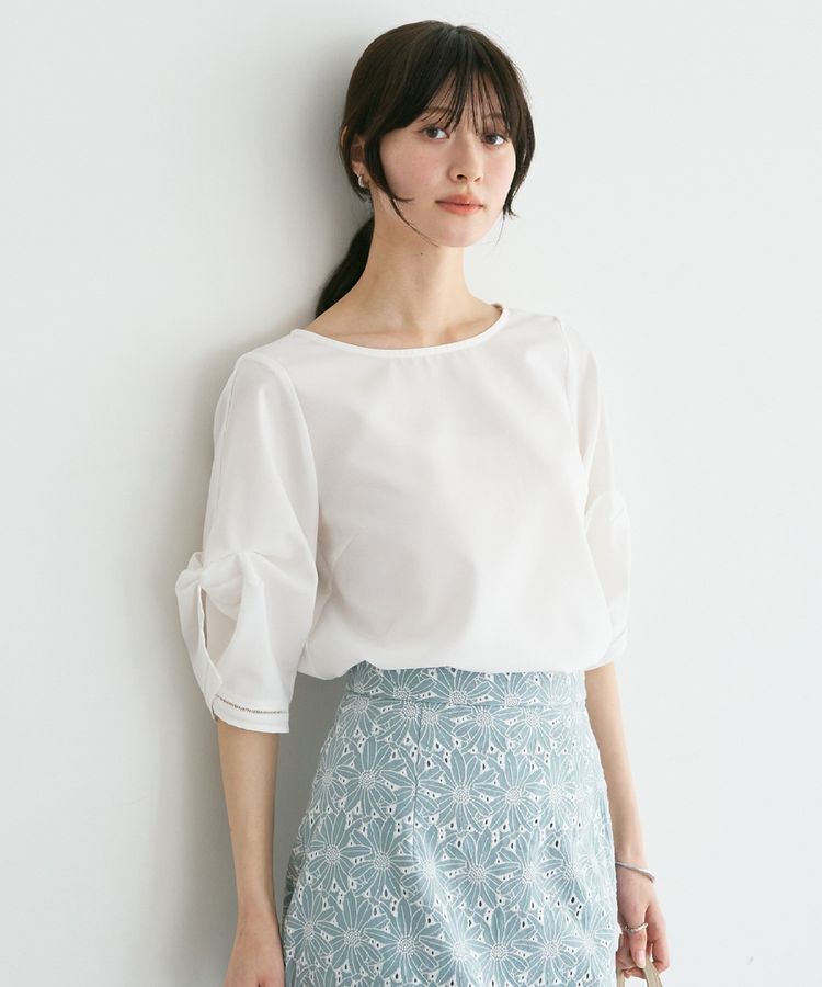 YECCA VECCA「ハシゴレースタックスリーブブラウス」|シャツ・ブラウス|Off White