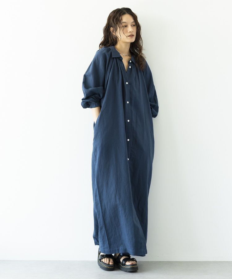 GARAGE OF GOOD CLOTHING「リネン袖ボリュームワンピース」|ワンピース|