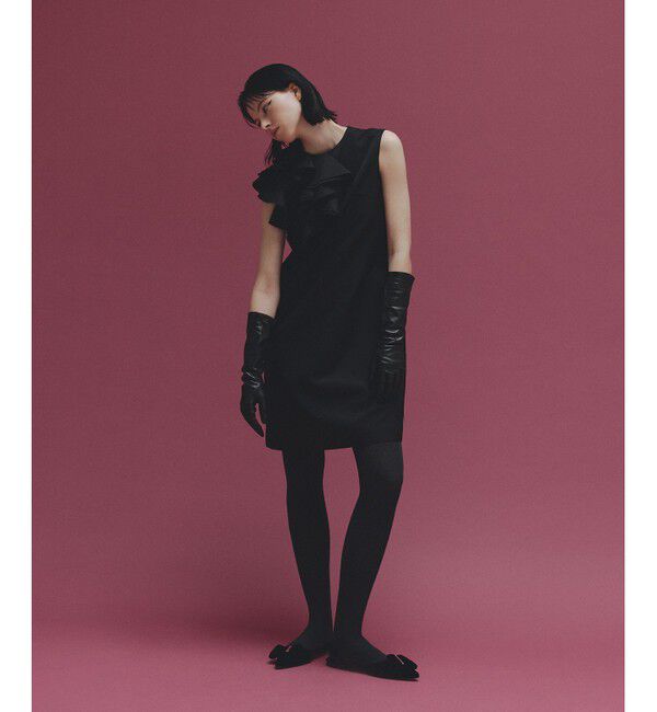 LOULOU WILLOUGHBY「【LOULOU WILLOUGHBY】アシメフリルワンピース」|ワンピース|ブラック