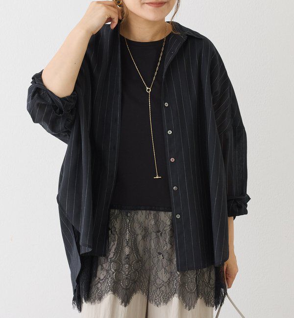  「レースヘムシルケットTシャツ」|Tシャツ・カットソー|