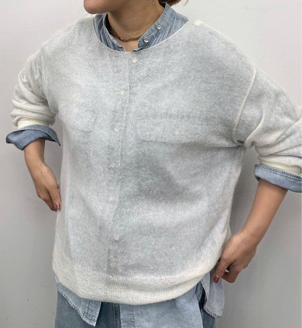  「モヘア混ニットプルオーバー」|ニット・セーター|アイボリー