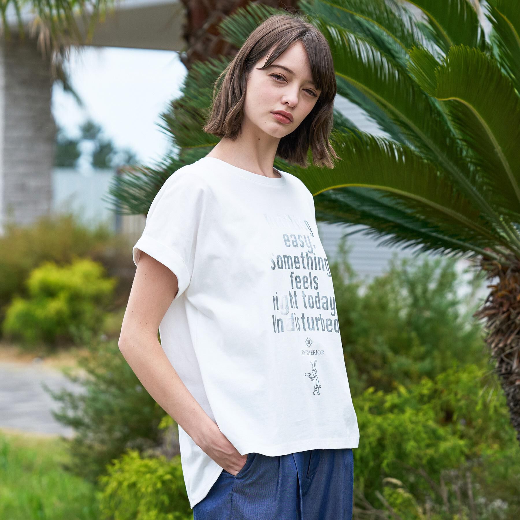 DRESSTERIOR「◆【箔ロゴ】箔プリントドルマンスリーブ Tシャツ」|Tシャツ・カットソー|