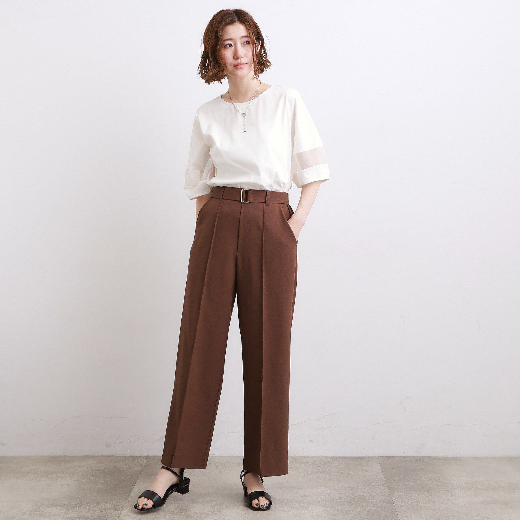 grove「【吸水速乾・UVカット・接触冷感】シアードッキングランタンスリーブTシャツ」|Tシャツ・カットソー|