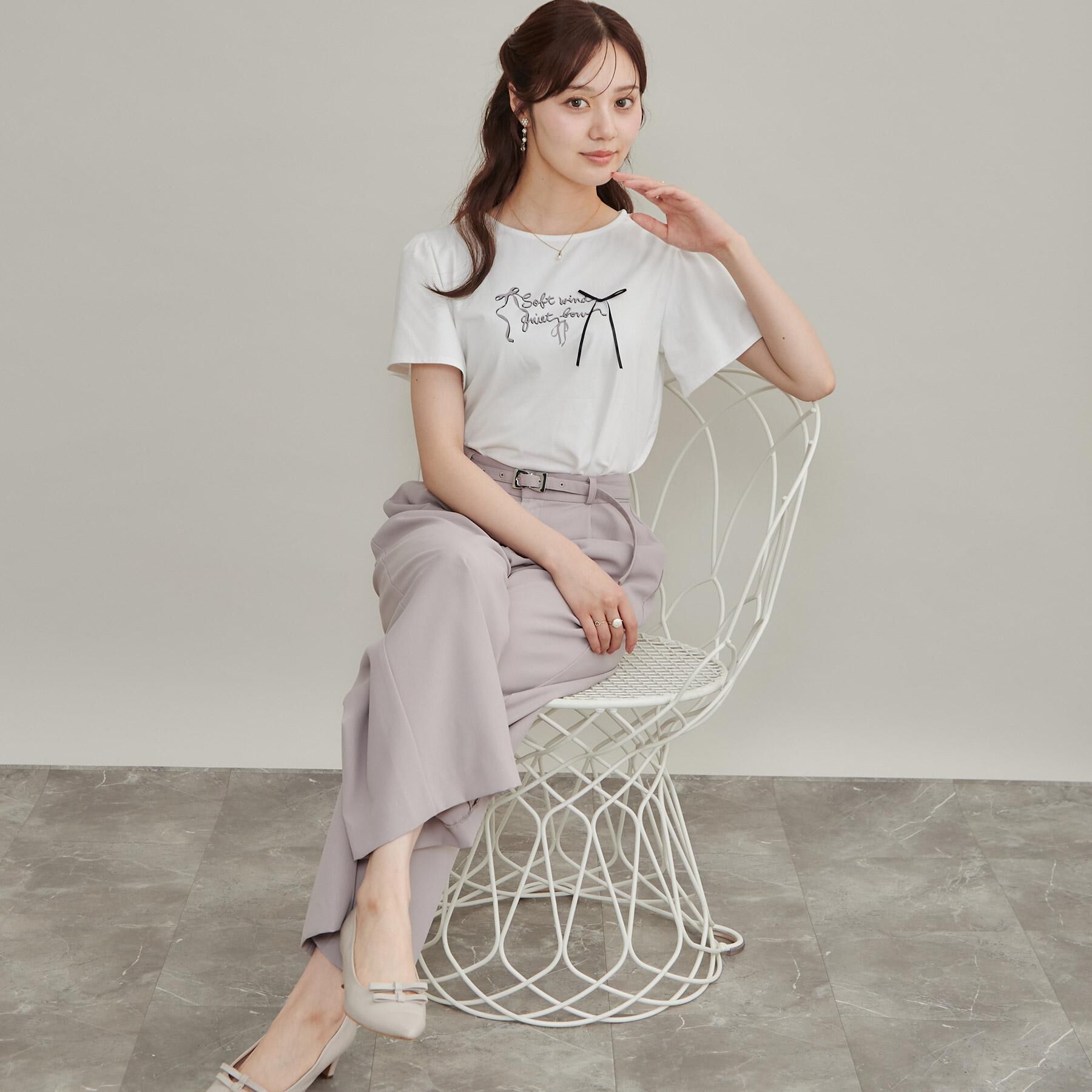 Couture broach「リボンロゴTシャツ」|Tシャツ・カットソー|